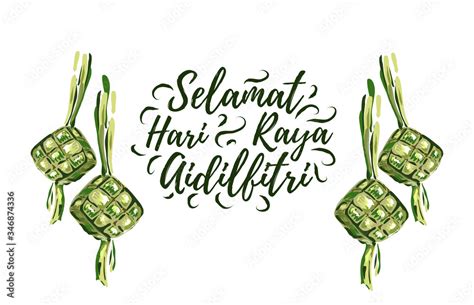 Selamat hari raya aidilfitri vector illustration Stock Vector | Adobe Stock