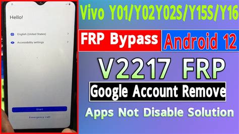 Vivo Y01 Y02Y02S Y15S Y16 FRP Bypass Android 12 New Security 2023 YouTube