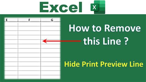 Turn Off Page Breaks Remove Dotted Line In Excel Youtube