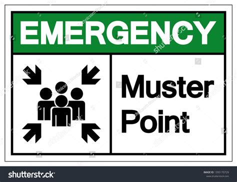 Emergency Muster Point Symbol Sign Vector Stock Vector Royalty Free