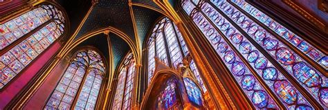 Gothic Cathedral With Flying Buttresses And Stained Glass Windows