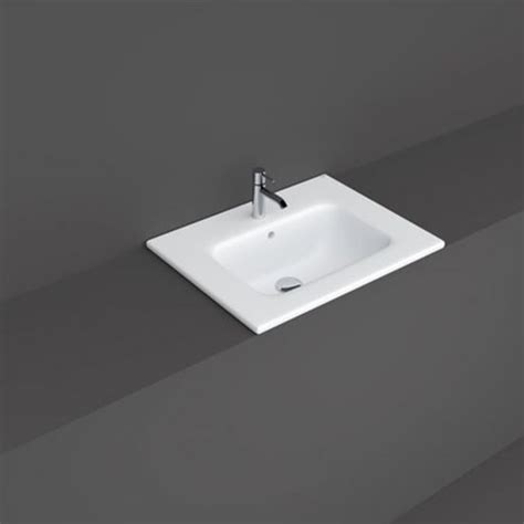 RAK Joy Uno 800mm Wall Hung Vanity Unit With 1TH Drop In Basin White