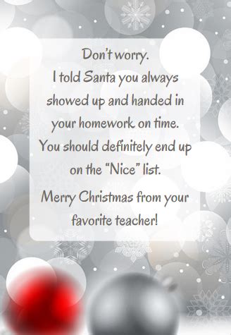 Touching Christmas Message For Teachers - Christmas Recipes 2021