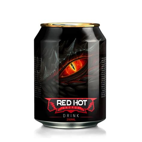 Red Hot Energy Drink 250ml Can For Export Customize Private Label