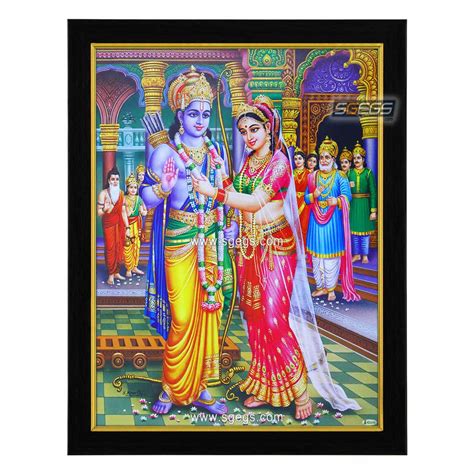 Ram Sita Vivah Photo Frame Rama Seeta Kalyanam HD Picture Frame