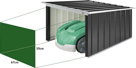 Gardebruk Robotmaaier Garage Platdak Metaal X X Cm Antraciet Bol