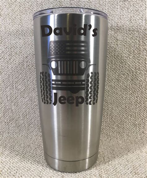 Laser Engraved Jeep Stainless Steel Insulated Tumbler Etsy