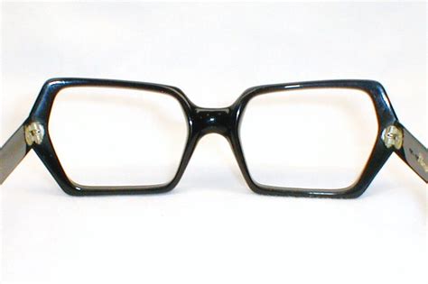 Mens Vintage Eyeglasses Black Stenzel Italy Occhiali