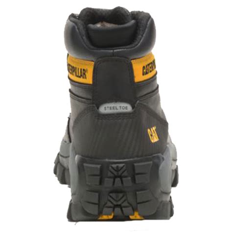 Cat Invader Hi 6 Inch Black Steel Toe Work Boot