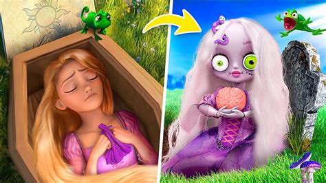 Rapunzel se tornou um zumbi história assustadora 30 DIYs para LOL