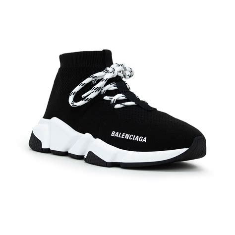 Balenciaga Speed Knit Lace Sock Black White W Crepslocker