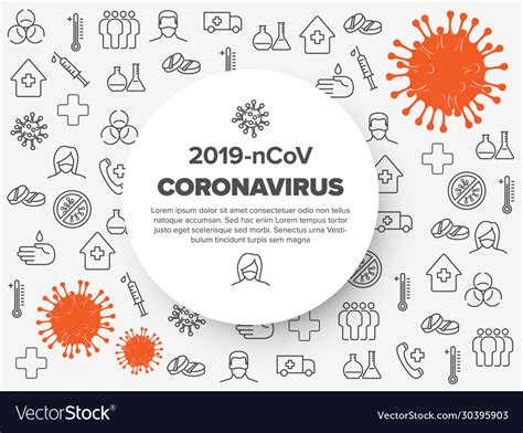 Flyer Template With Coronavirus Information Vector Image