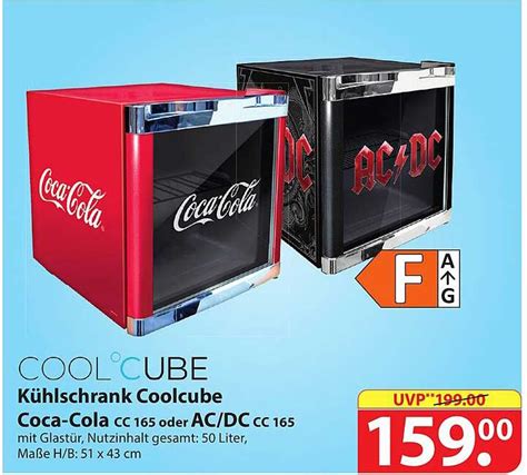 Cool Cube K Hlschrank Coolcube Coca Cola Oder Ac Dc Angebot Bei Famila