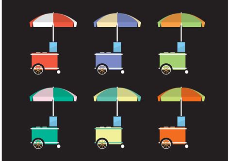 Colorful Food Cart Vectors Download Free Vector Art Stock Graphics