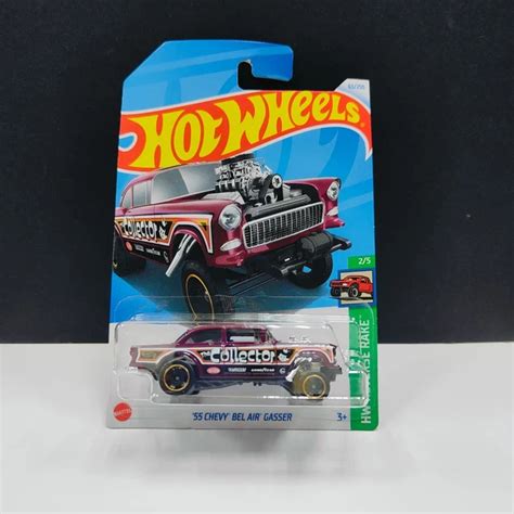 HOT WHEELS 2024 Case H Mainline 55 Chevy Bel Air Gasser Int Carte
