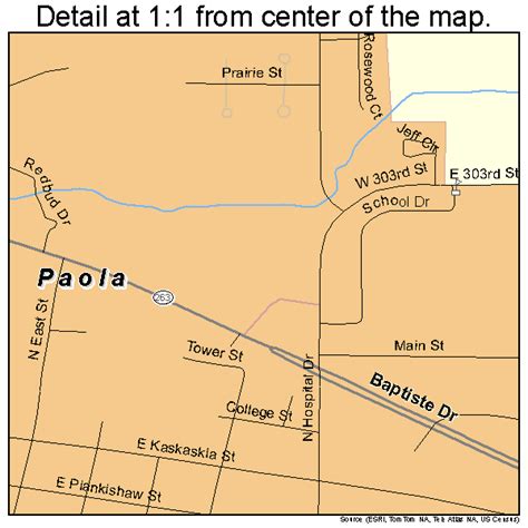 Paola Kansas Street Map 2054250