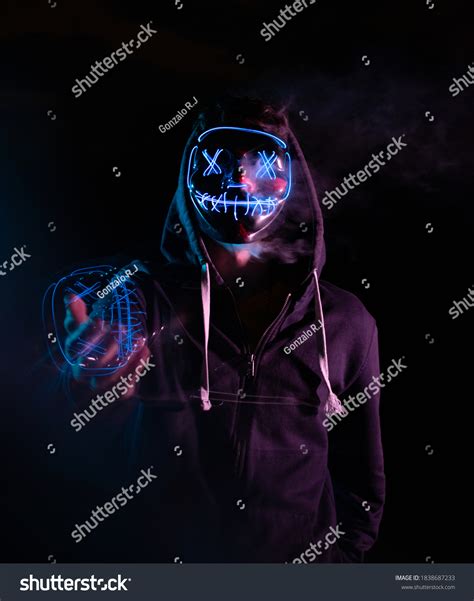 Man Purge Mask On Black Background Stock Photo 1838687233 | Shutterstock