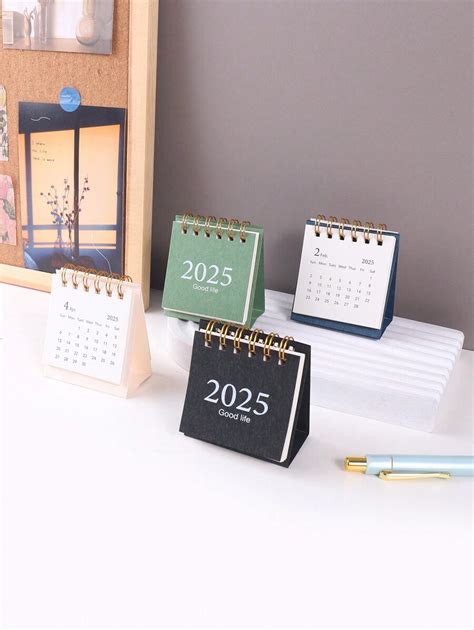 1 Pc Vertical Flip Cover 2025 Calendário de plano anual Organize a