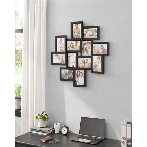 Buy Songmics Black RPF22BK Modern Collage Glass Photo Frames for Home ...