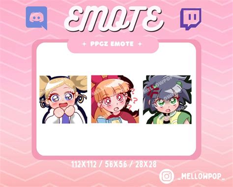 Kawaii Power Puff Girl Z Emote Anime Emote For Twitch And Discord Etsy