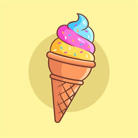 Premium Vector Ice Cream Cartoon Vector Icon Illustration