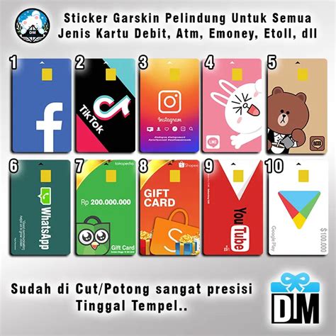 Sticker Pelindung Garskin Skin Kartu Bank Card ATM Debit Kredit Social