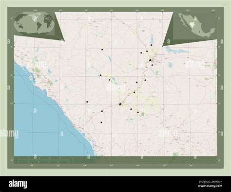 Durango État du Mexique Ouvrez la carte des rues Lieux des