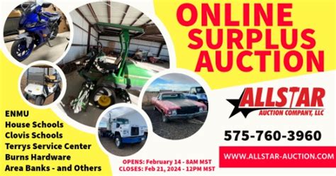 Allstar Auction Co Llc Auction Catalog 2024 Online Surplus Auction