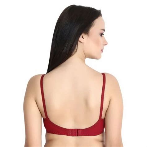 Nylon Non Padded Ladies Maroon Daily Wear Bra Size 34b At Rs 65 Piece