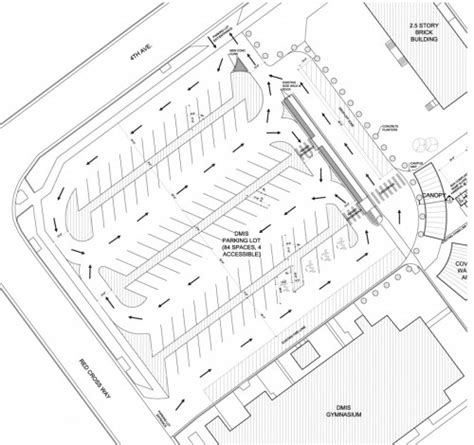 Parking Lot Plan for Denver Montclair International School - EVstudio