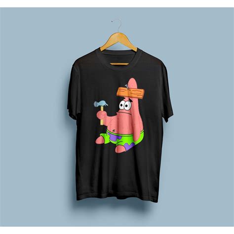 Kaos Distro Pria Patrick Kartun Spongebob Baju Kocak Patrik Palu