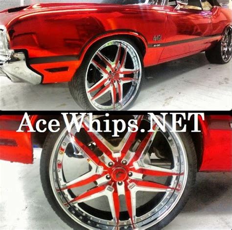 Ace 1 Tate Design Candy Red Chrome Oldsmobile Cutlass Vert On 26 Forgiatos