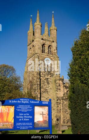 Tideswell Church, the Cathedral of The Peak, Peak District Stock Photo ...