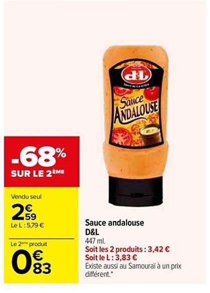 Promo Sauce Andalouse D L Chez Carrefour Market Icatalogue Fr