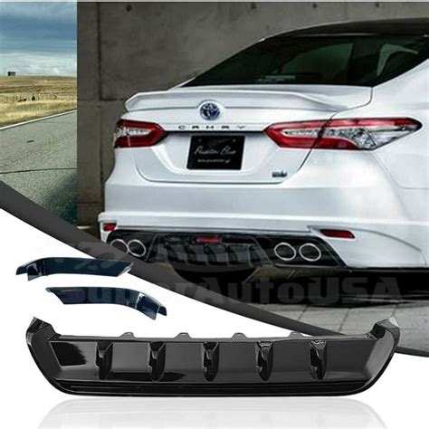 Fit 2018 2024 Toyota Camry Trd Style Rear Bumper Spoiler Diffuser Spli Superautousa