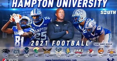 Hampton releases 2021 football schedule, ticket information