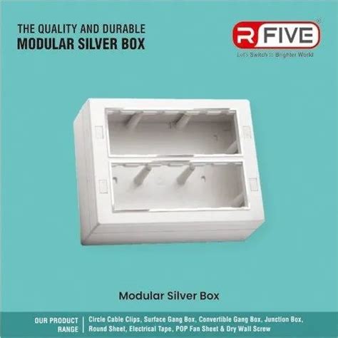 RFIVE ABS MATERIAL Modular Silver Line Gang Box At Rs 50 Piece In