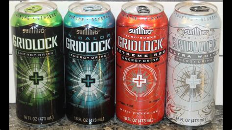 Summit Gridlock Energy Drink ALDI Original Low Calorie Extreme Red