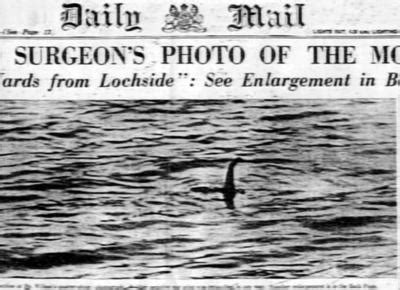 First news report of the sighting of Nessie in 1934