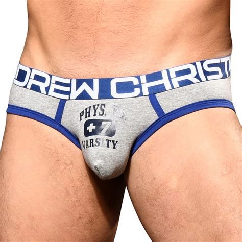 Andrew Christian Slip Almost Naked Phys Ed Varsity Gris Chiné INDERWEAR