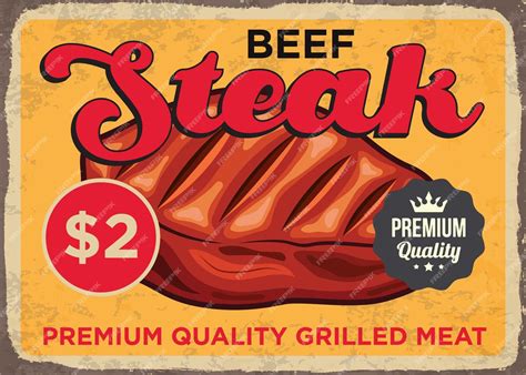 Premium Vector Steak House Posters And Sign Board Vector Template