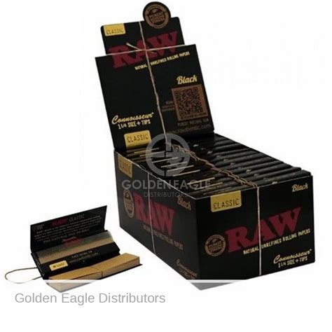 Raw® Classic Connoisseur Rolling Papers 1¼ With Tips 50ct 24