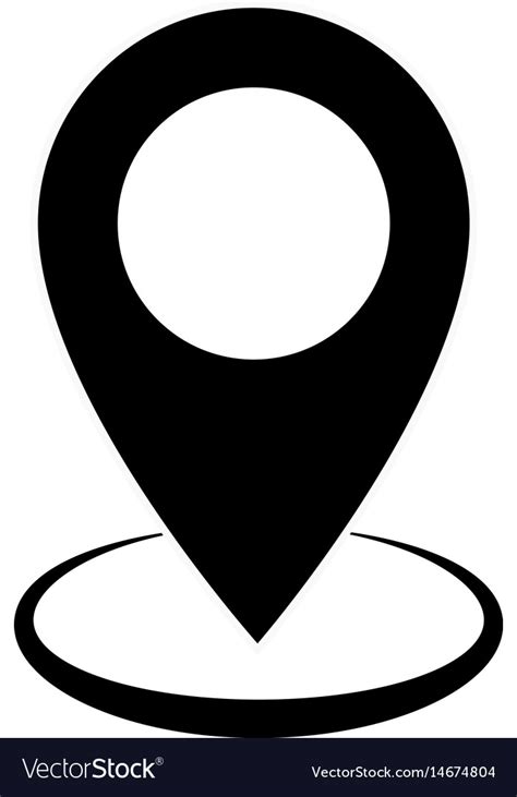 Gps Icon On White Background Gps Sign Royalty Free Vector