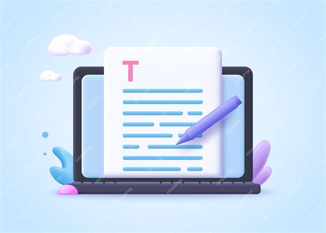 premium vector editable  document concept creative writing