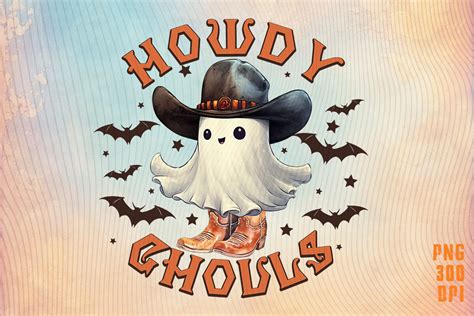 Western Howdy Ghouls Halloween T Shirt Graphic By October Store