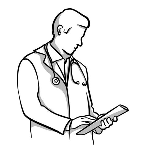 Black And White Doctor Illustrations Royalty Free Vector Graphics