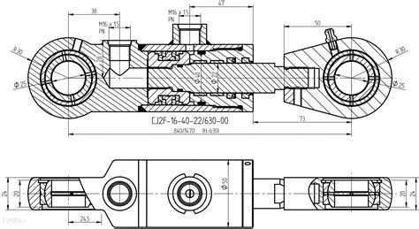 Skraw Met Siłownik Hydrauliczny Cylinder Skok 630 L 840Mm 1584 Cj2F 40