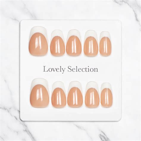 Nude French Glam Kunstnagels Handmade Lovely Selection