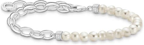 Thomas Sabo Charm Armband Mit Wei En Perlen Sterlingsilber A