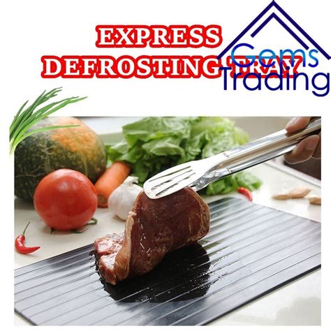 Defrost Express Defrosting Meat Food Tray Miracle Aluminium Thawing